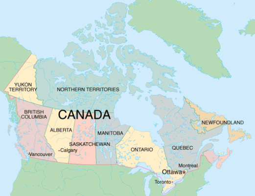 map-kanada